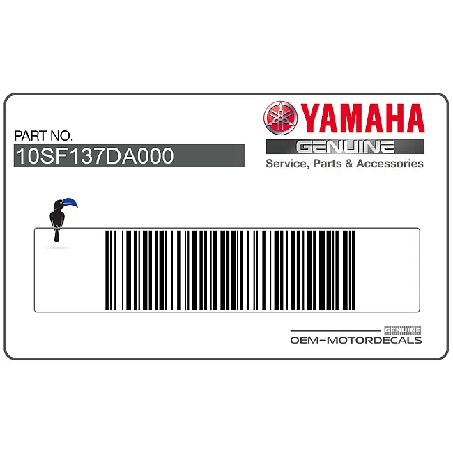 Yamaha XT660X Jeu d'autocollants pour écope de radiateur, côté droit, OEM 10SF137DA000