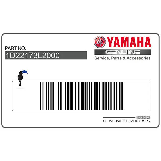 Yamaha XT660X Left Side Cowling Graphic Set Left Side OEM 1D22173L2000