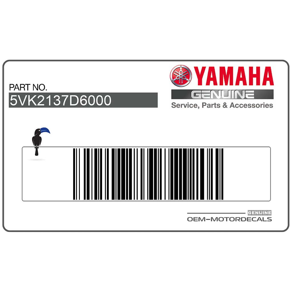 Yamaha XT660R Adesivo Presa d'Aria Lato Destro OEM 5VK2137D6000