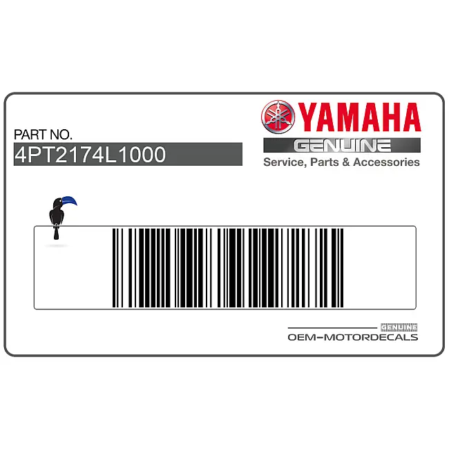 Yamaha XT600E Deflector Radiador Derecho Juego Pegatinas Lado Derecho OEM 4PT2174L1000