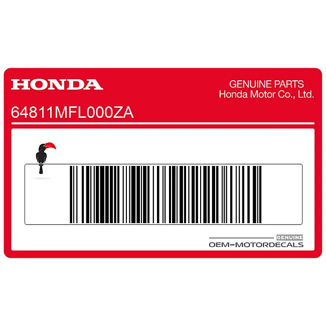Emblème graphique CBR Honda CBR1000RR Fireblade flanc de carénage OEM 64811MFL000ZA