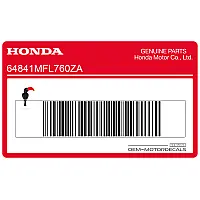 HONDA Emblema HONDA para colín trasero 64841-MFL-760ZA