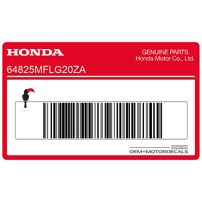 Autocollant logo HONDA pour sabot moteur Honda CBR1000RR FIREBLADE OEM 64825MFLG20ZA