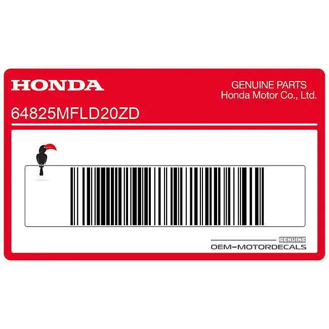 Honda CBR1000RR Fireblade Adesivo HONDA carena inferiore OEM 64825MFLD20ZD