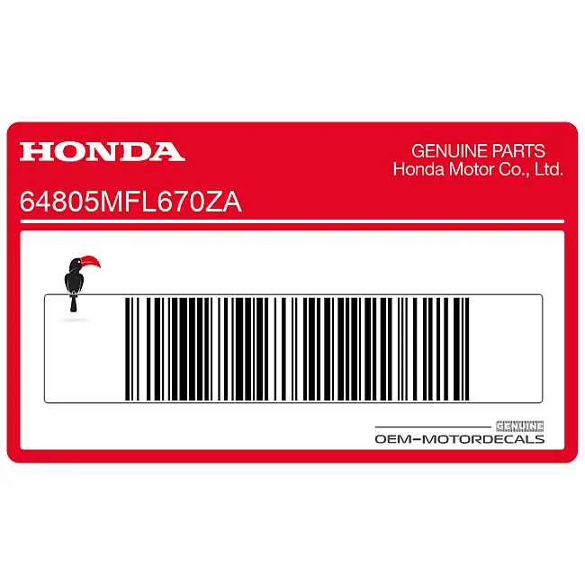 Honda CBR1000RR Fireblade Adesivo Parabrezza OEM 64805MFL670ZA Grafica Originale di Fabbrica