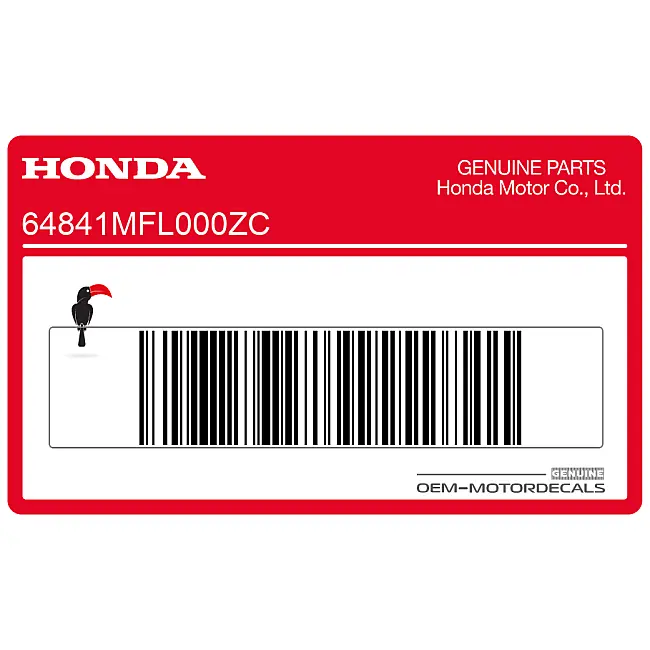 Honda CBR1000RR FIREBLADE Adesivo codone posteriore HONDA OEM 64841MFL000ZC grafica di fabbrica