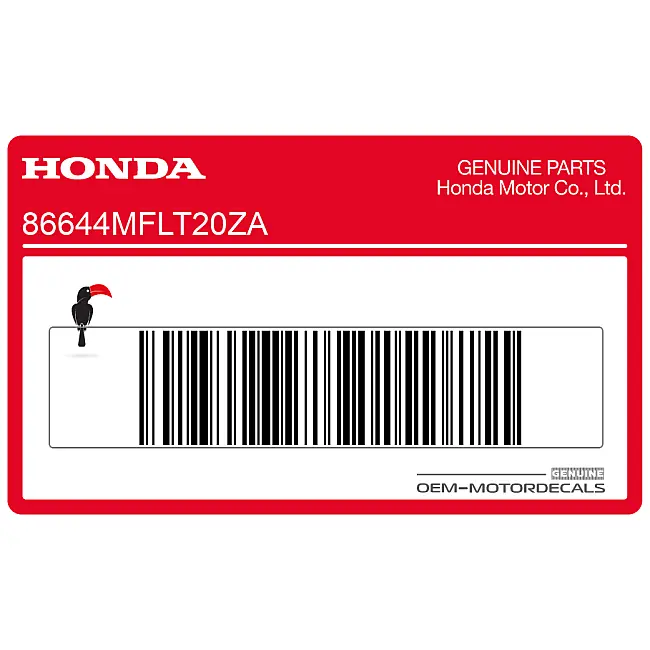 Honda CBR1000RR Fireblade rechte mittlere Verkleidungsaufkleber rechte Seite OEM 86644MFLT20ZA