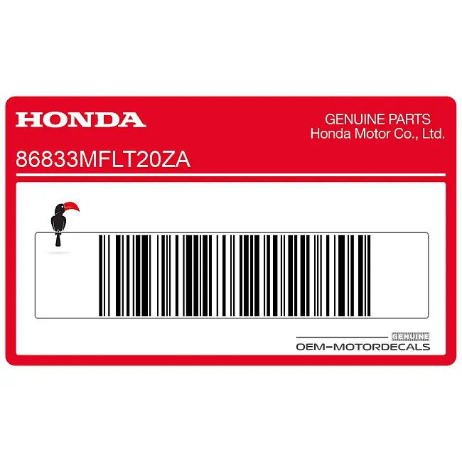 Honda CBR1000RR Fireblade Obere Verkleidung CBR HRC Aufkleber rechte Seite OEM 86833MFLT20ZA