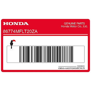 Frame cowling decal