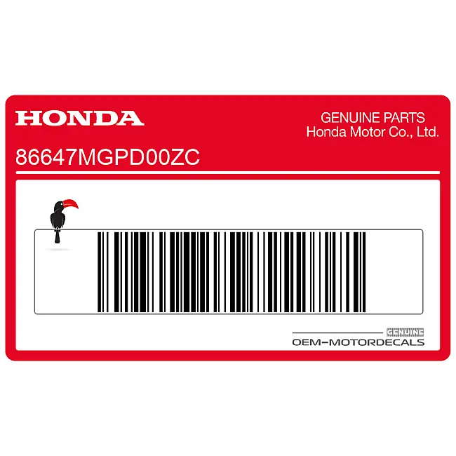 Original Honda CBR1000RR FIREBLADE Seitenverkleidungs-Emblem Grafik 86647MGPD00ZC Original-Fabrikteil