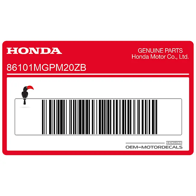 Honda CBR1000RR FIREBLADE Heckverkleidung HONDA Logo Aufkleber OEM 86101MGPM20ZB