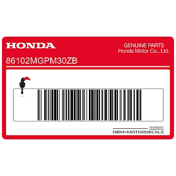 Belly pan decal, left side