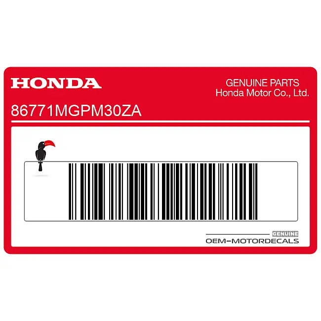 Honda CBR1000RR Fireblade Heckverkleidungsaufkleber rechte Seite OEM 86771MGPM30ZA