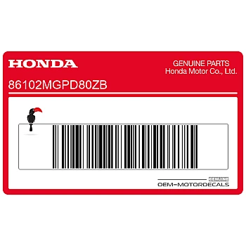 Belly pan decal, left side