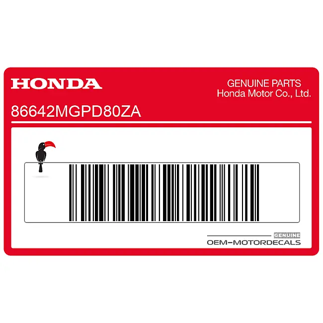 Autocollant Honda CBR1000RR Fireblade Carénage Supérieur OEM 86642MGPD80ZA