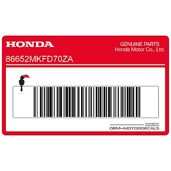 Belly pan decal, left side