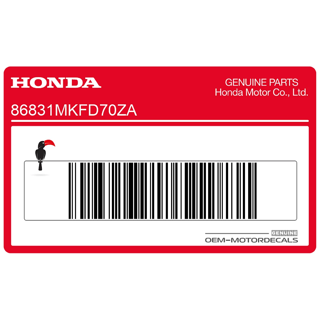Honda CBR1000RR Fireblade Adesivo Carenatura Posteriore Destra Lato Destro OEM 86831MKFD70ZA