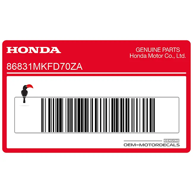 Pegatina Honda CBR1000RR Fireblade Colín Derecho Lado Derecho OEM 86831MKFD70ZA