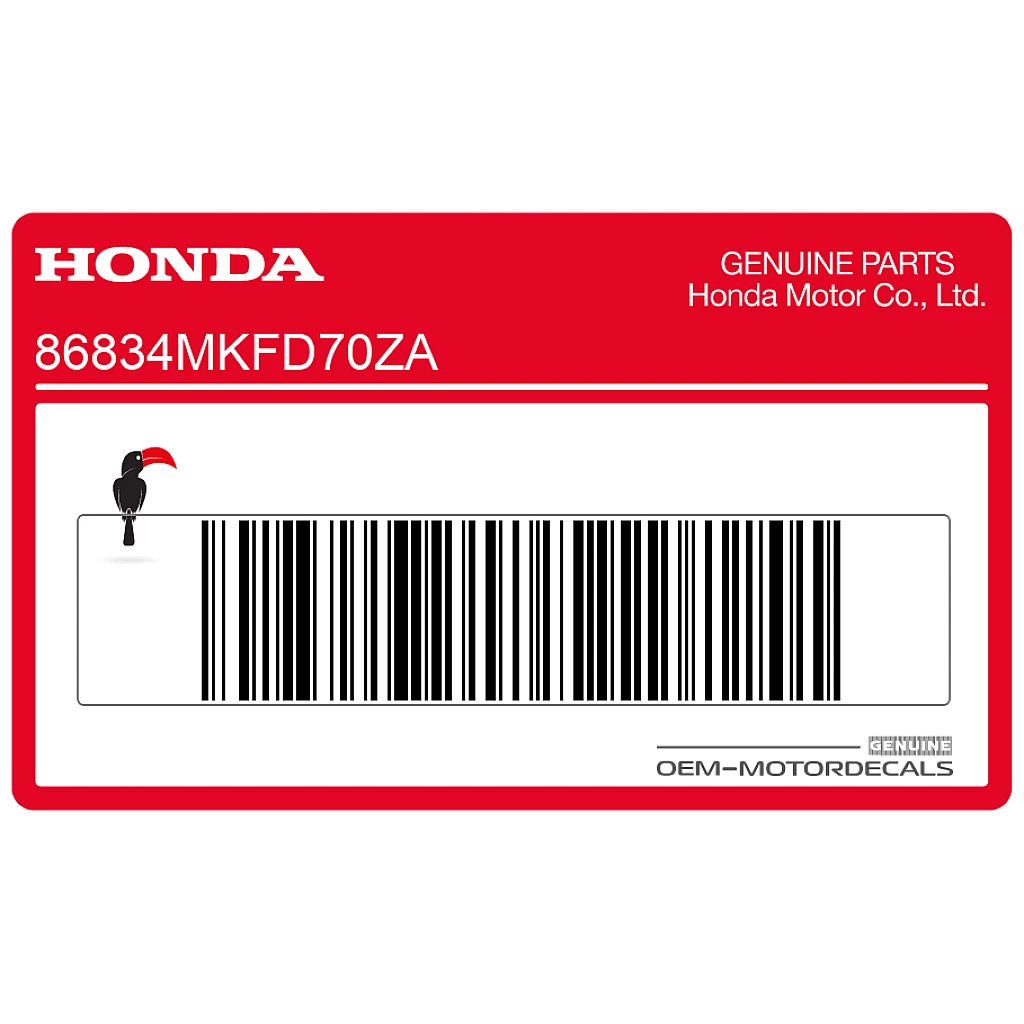 Honda CBR1000RR Fireblade Left Side Shelter Stripe Left Side OEM 86834MKFD70ZA