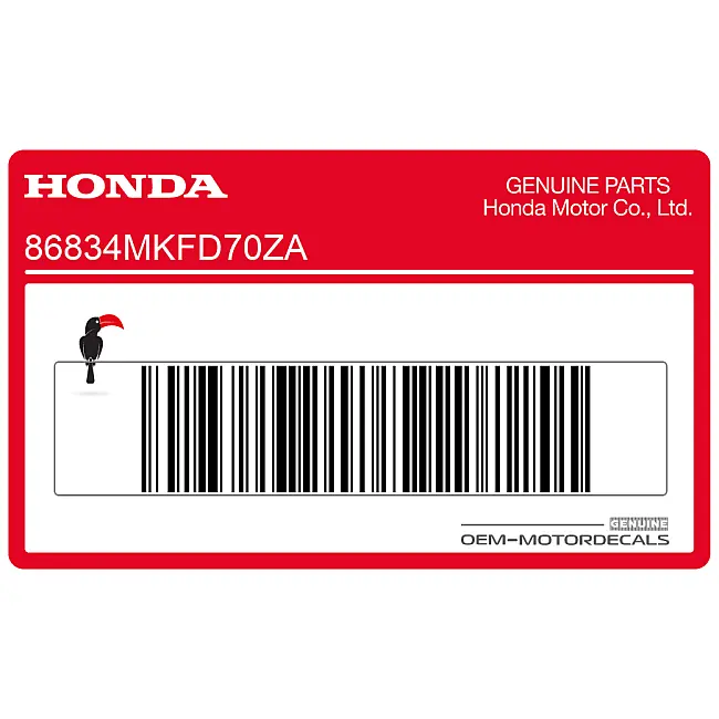 Honda CBR1000RR Fireblade Left Side Shelter Stripe Left Side OEM 86834MKFD70ZA