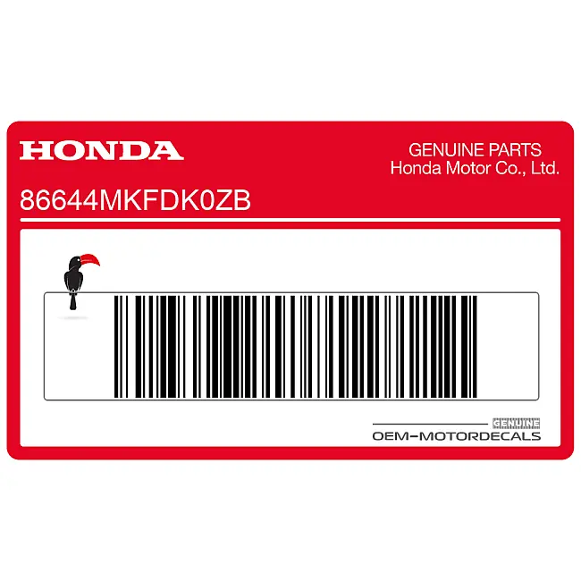 Honda CBR1000RR FIREBLADE Pegatina Carenado Medio Izquierdo Lado Izquierdo OEM 86644MKFDK0ZB