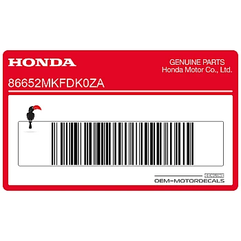 Belly pan decal, left side