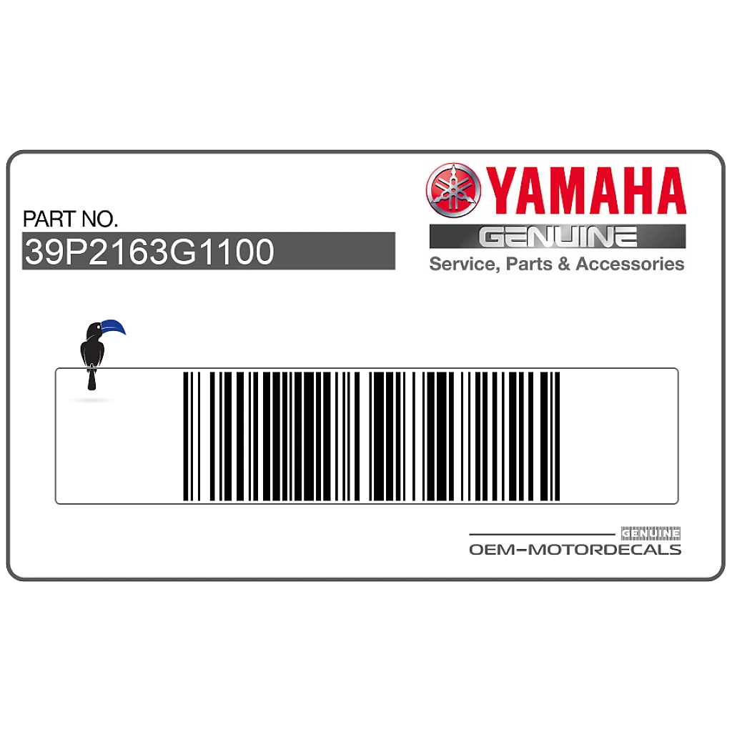 Yamaha FZ8-N Hoofdkuip Embleem OEM 39P2163G1100