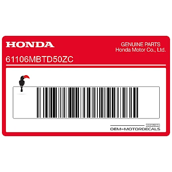 Front fender decal, left side