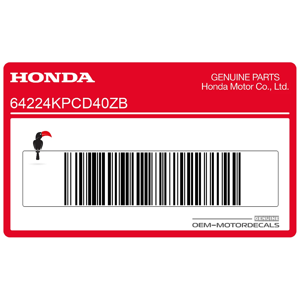 Autocollant flanc de carénage avant Honda XL125V Varadero côté droit OEM 64224KPCD40ZB