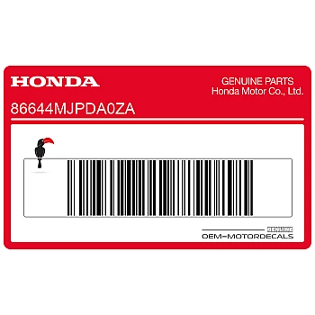 Adesivo pannello laterale, lato sinistro