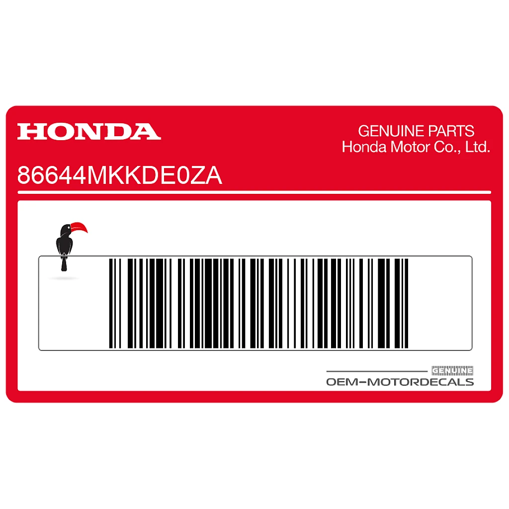 Honda CRF1000 Africa Twin Adesivo Carenatura Centrale Sinistro OEM 86644MKKDE0ZA