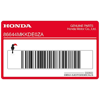 Naklejka na przednią owiewkę (czasza), lewa strona