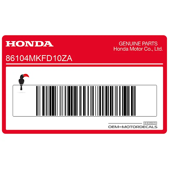 Honda CBR1000RR FIREBLADE Carena Inferiore Sinistra Logo HONDA Lato Sinistro OEM 86104MKFD10ZA