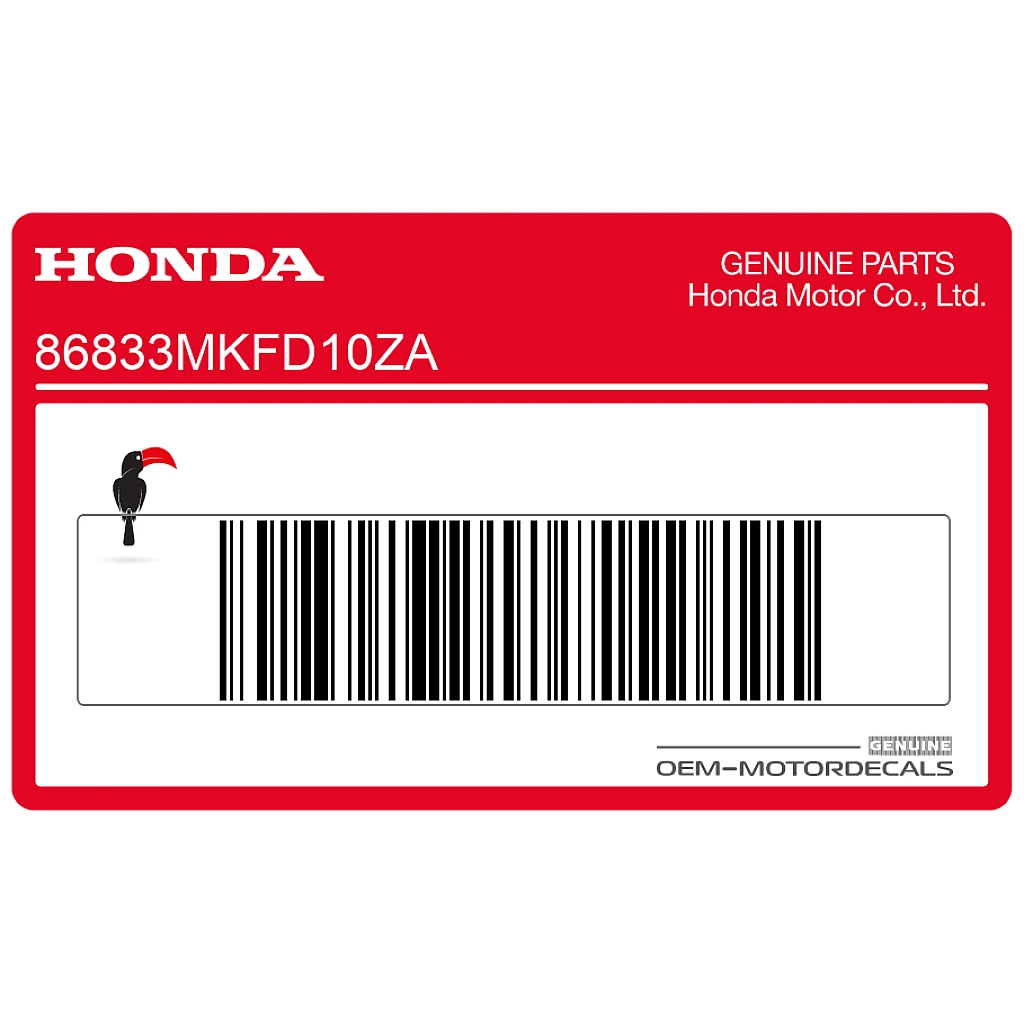 Honda CBR1000RR Fireblade Right Side Shelter Stripe Right Side OEM 86833MKFD10ZA