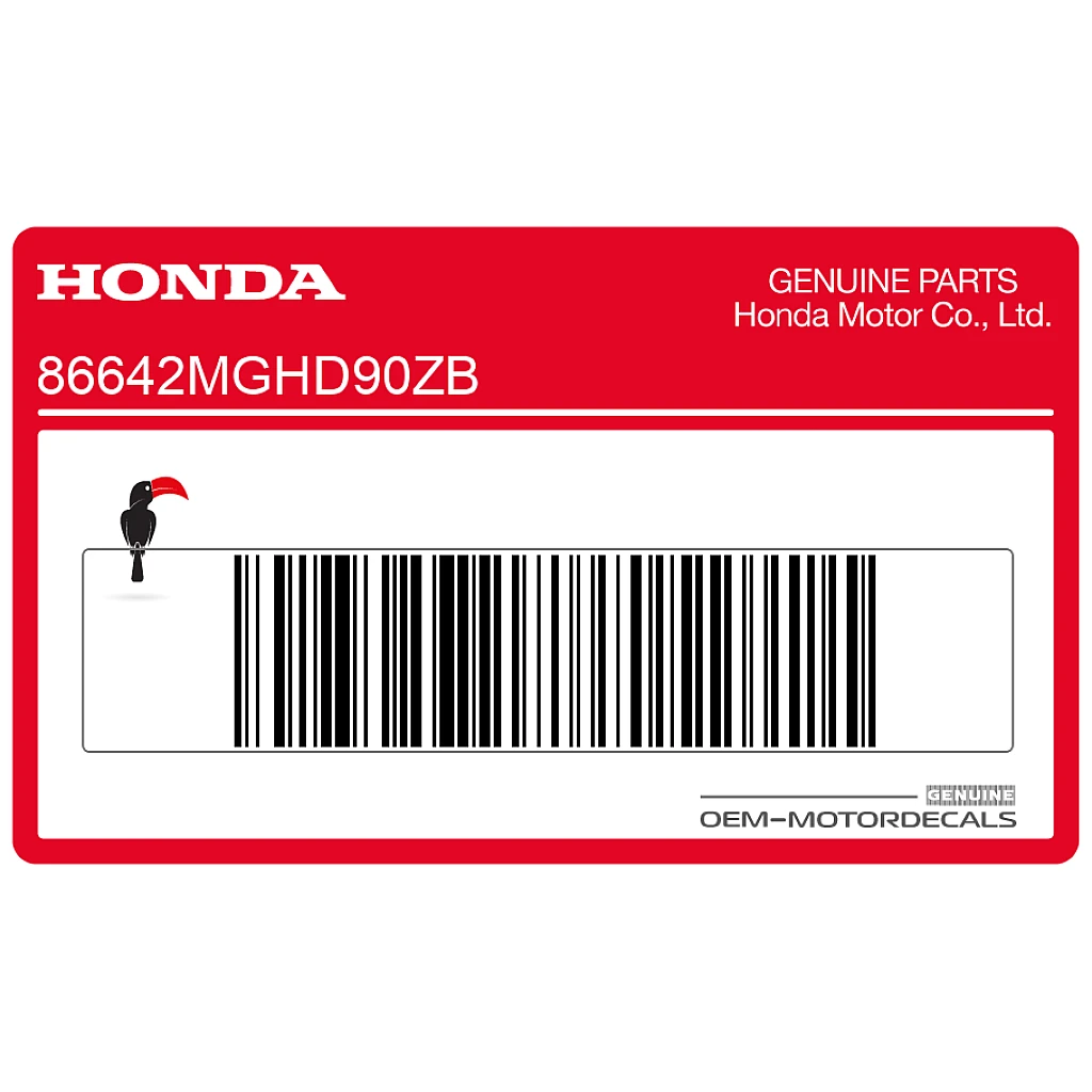 Honda VFR1200X CROSSTOURER Adesivo Carenatura Centrale Sinistro OEM 86642MGHD90ZB Grafica di Fabbrica