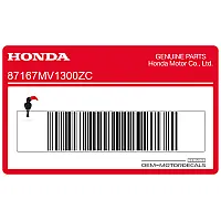 HONDA Sticker voor gereedschapskistdeksel 87167-MV1-300ZC