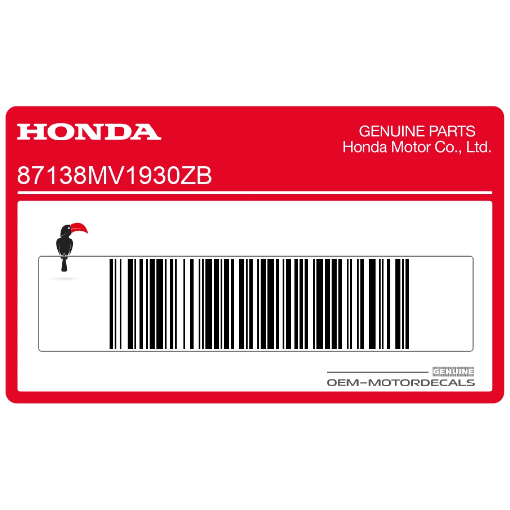 Pegatina Depósito Honda XRV750 Africa Twin Lado Derecho OEM 87138MV1930ZB
