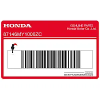 HONDA Autocollant de flanc de carénage, côté droit 87146-MY1-000ZC
