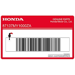 Side cowling decal, left side