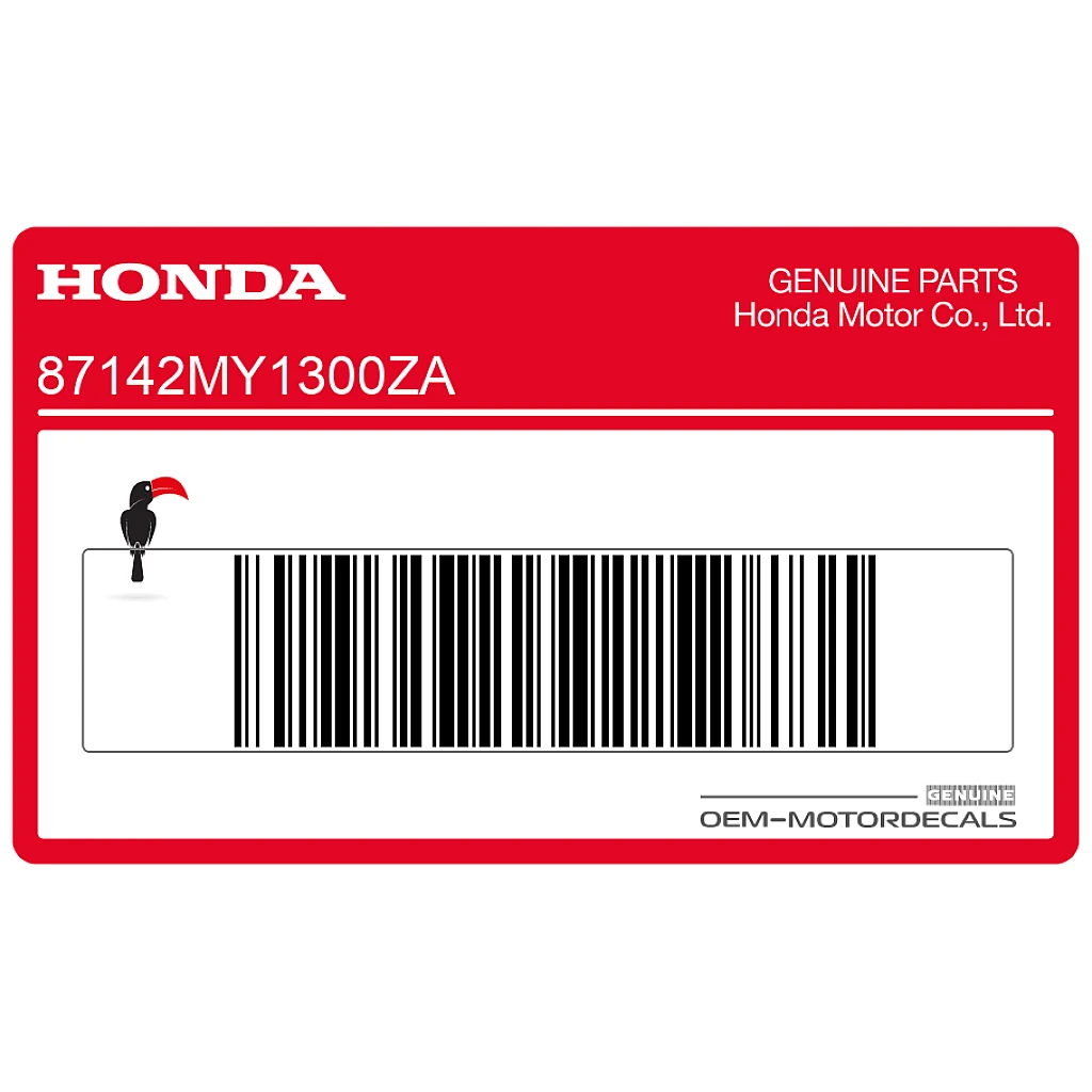 Autocollant réservoir Honda Africa Twin côté droit OEM 87142MY1300ZA