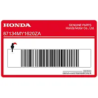 HONDA Cowl stripe, right side, upper 87134-MY1-620ZA