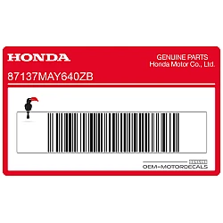 Side cowling decal, left side