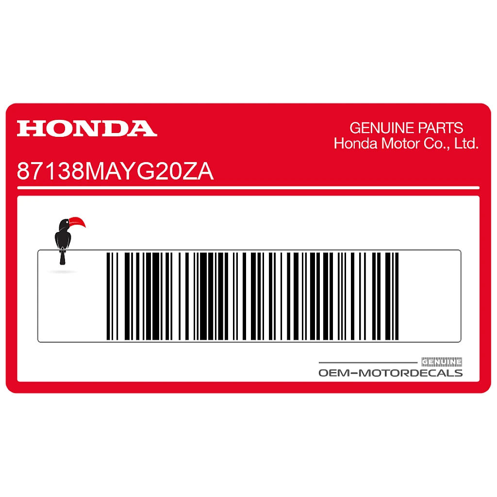 Honda XRV750 Africa Twin Adesivo Codone Lato Destro OEM 87138MAYG20ZA