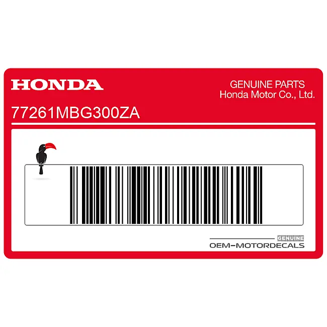 Honda VFR800 Achterkuip VFR Sticker Embleem 77261MBG300ZA Origineel Fabrieksdeel