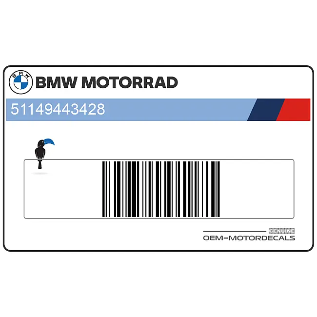 BMW S1000XR Schriftzug Seitenverkleidung rechts Original 51149443428
