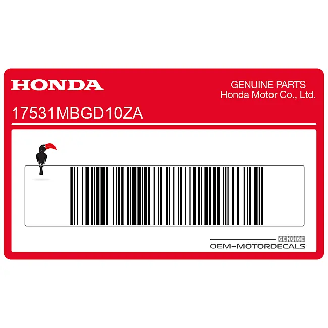 Authentischer Honda VFR800 Kraftstofftank Flügel Logo rechte Seite OEM Teil 17531MBGD10ZA für Werksrestaurierung