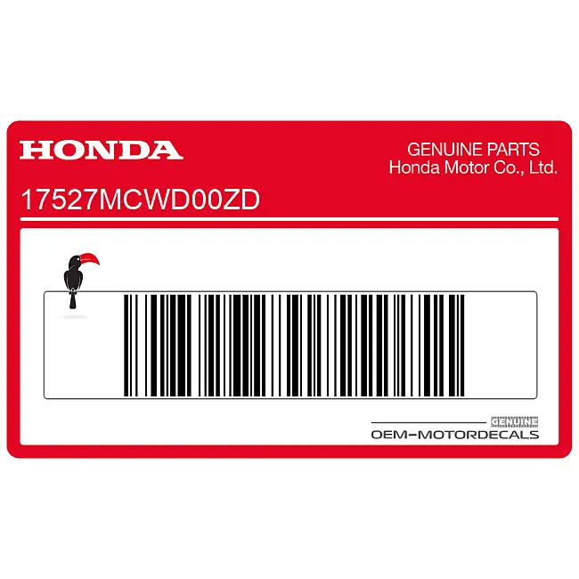 Honda VFR800 Emblème Honda Wing côté gauche du réservoir OEM 17527MCWD00ZD
