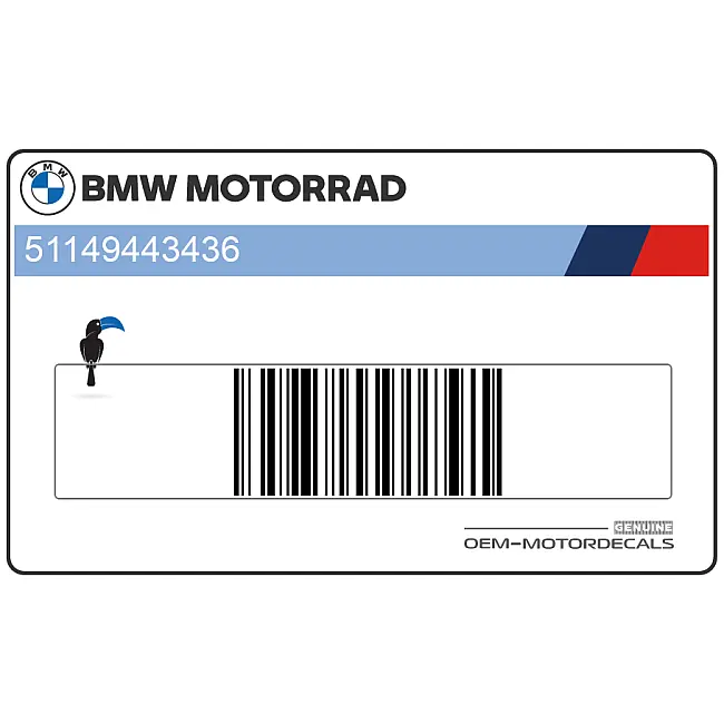 Set de decoración gráfico panel lateral derecho BMW S1000XR OEM 51149443436