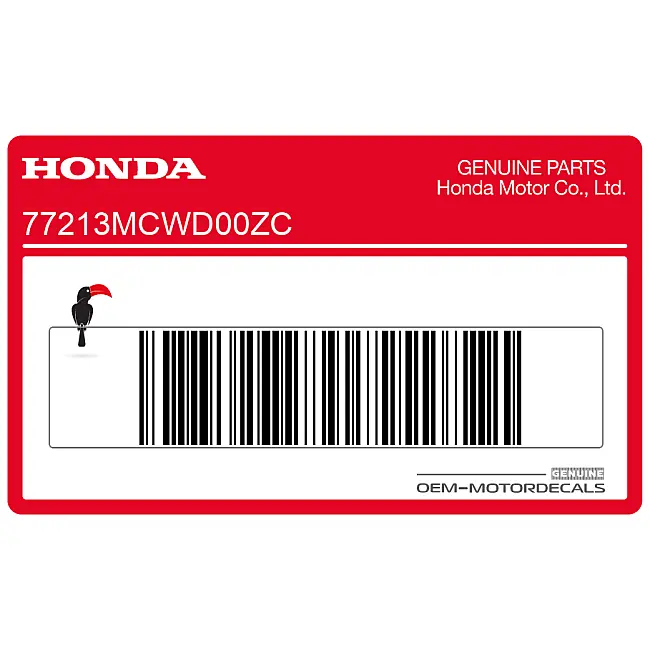 Honda VFR800 Emblema VFR Colín Trasero OEM 77213MCWD00ZC