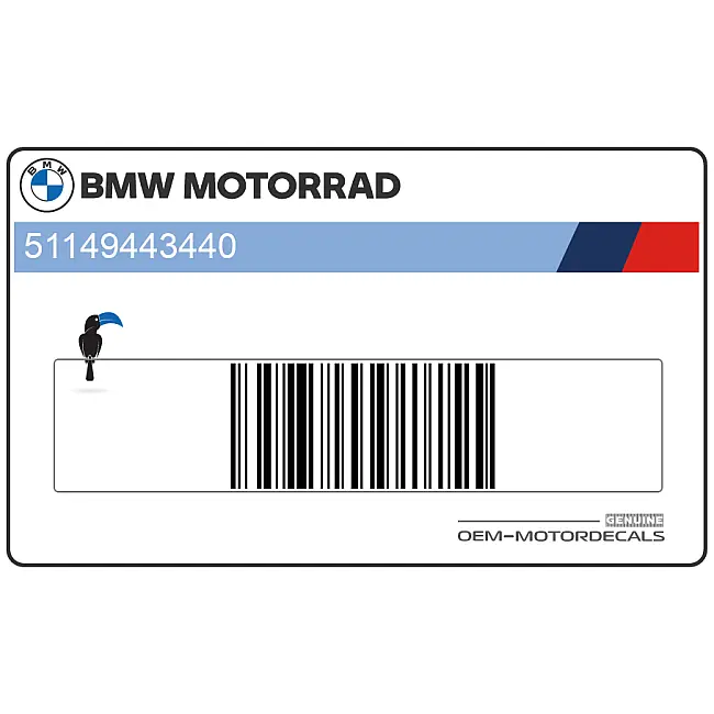 Naklejka BMW S1000XR Osłona Zbiornika Pasek Prawy OEM 51149443440 Dekoracja Motorsport